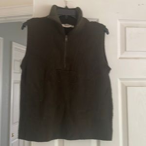 Army green sweater vest